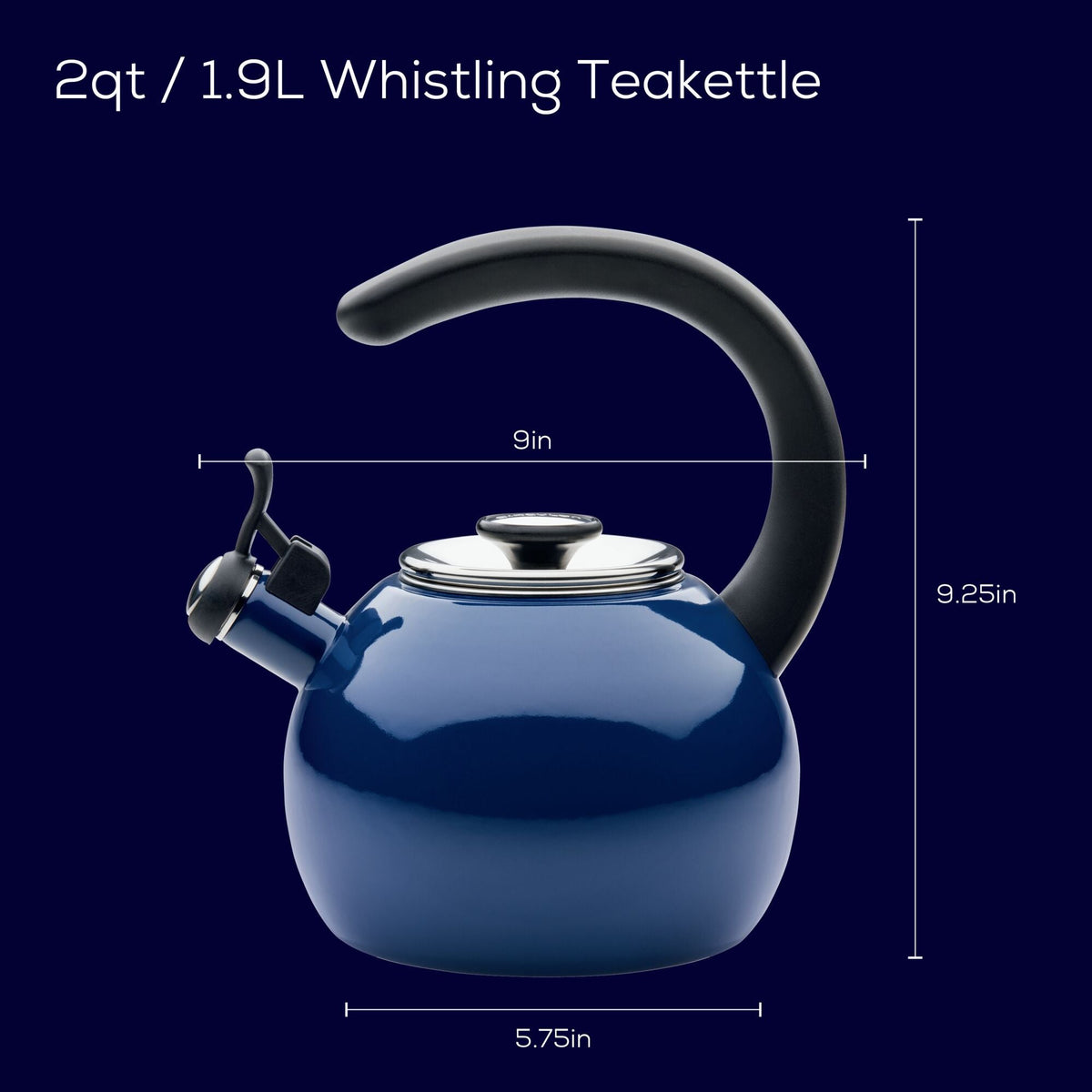 2-Quartal-Pfeifen Teakettle mit Flip-Up-Spout