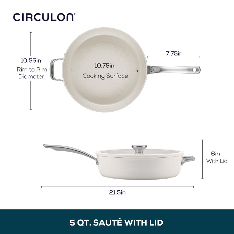 Keramik-Nebelschicht 5-Quart Sauté Pan
