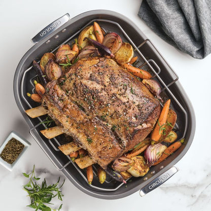 Nonstick 18-Zoll von 15-Zoll Oval Roaster mit Rack