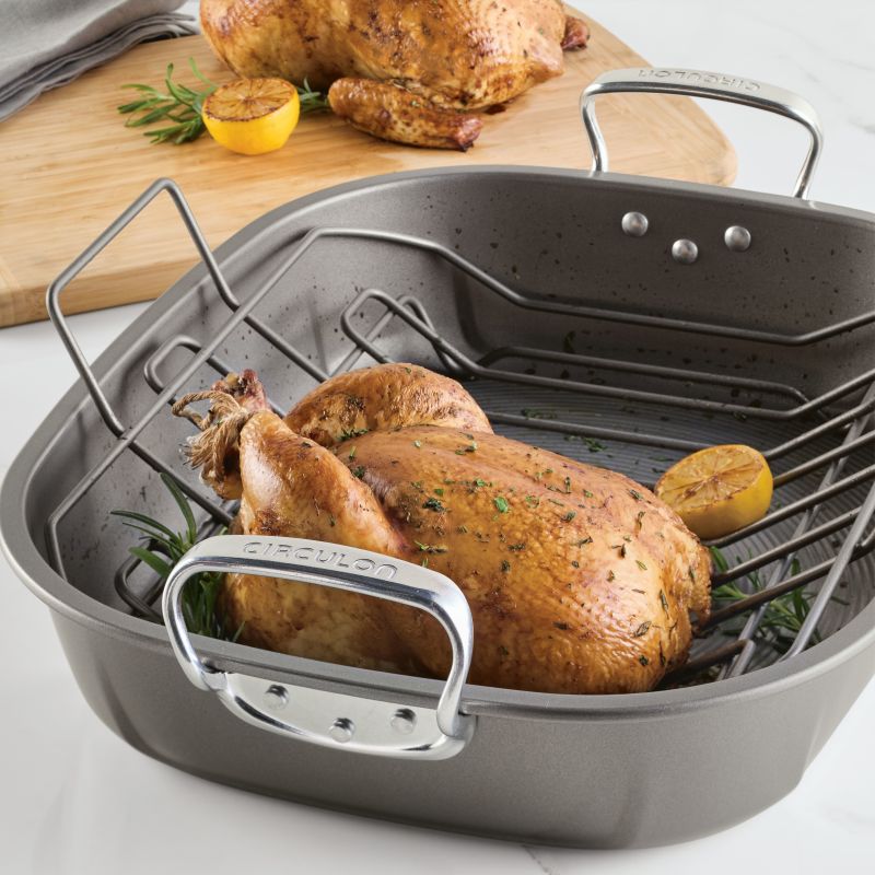 Nonstick 18-Zoll von 15-Zoll Oval Roaster mit Rack