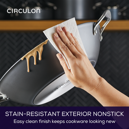 14-Zoll-A1 ScratchDefenseTM Nonstick Wok mit Lid