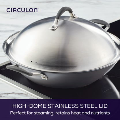 14-Zoll-A1 ScratchDefenseTM Nonstick Wok mit Lid