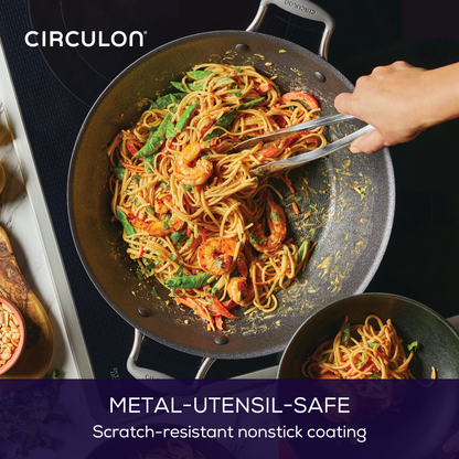 14-Zoll-A1 ScratchDefenseTM Nonstick Wok mit Lid