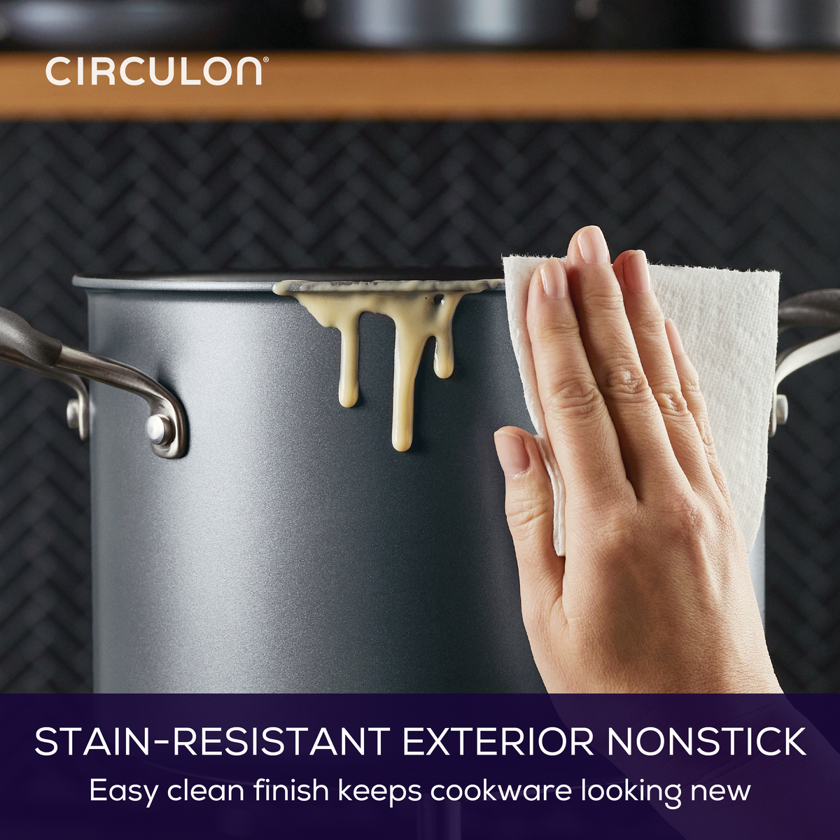 8-Quartal Pot ScratchDefenseTM Nonstick Stockpot mit Lid