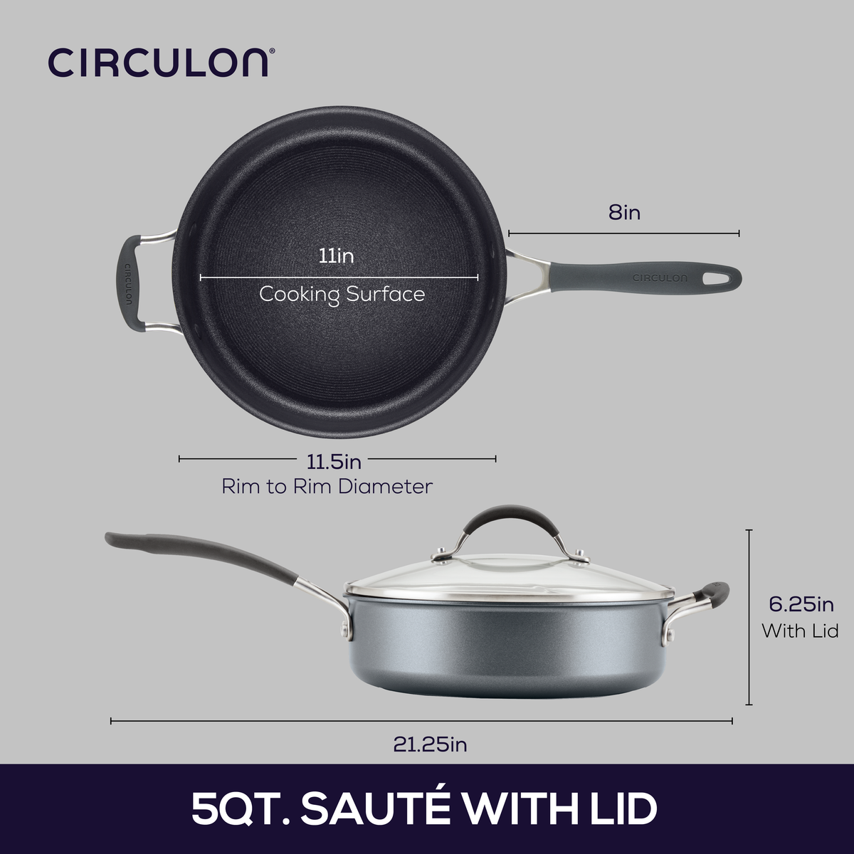 5-Quartal A1 ScratchDefenseTM Nonstick Saute Pan mit Lid