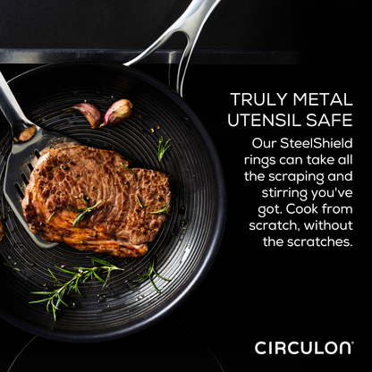 11-Stück-Clad Stainless Steel und Hybrid Nonstick Cookware Set