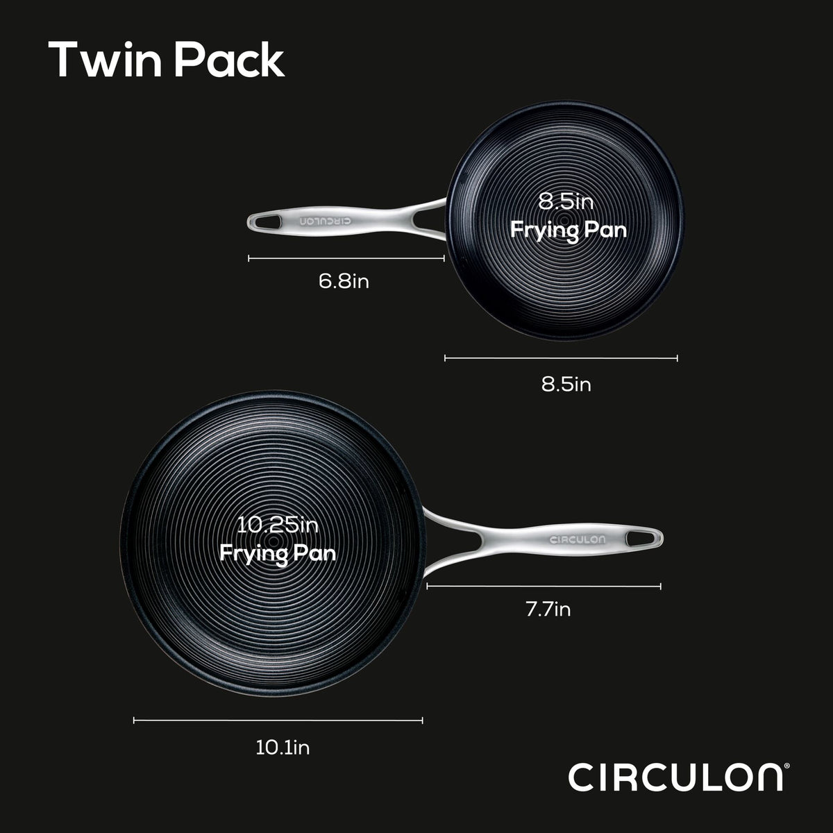 8,5' & 10' Tri-Ply Clad Nonstick Frittierpfanne
