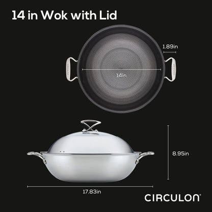 Wok mit Glass Lid und Hybrid SteelShield Technologie
