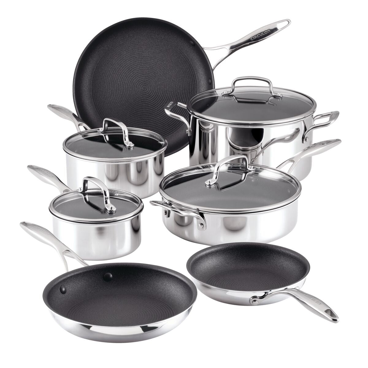 11-Piece ScratchDefenseTM C1 Nichthaft-Kochgeschirr-Set