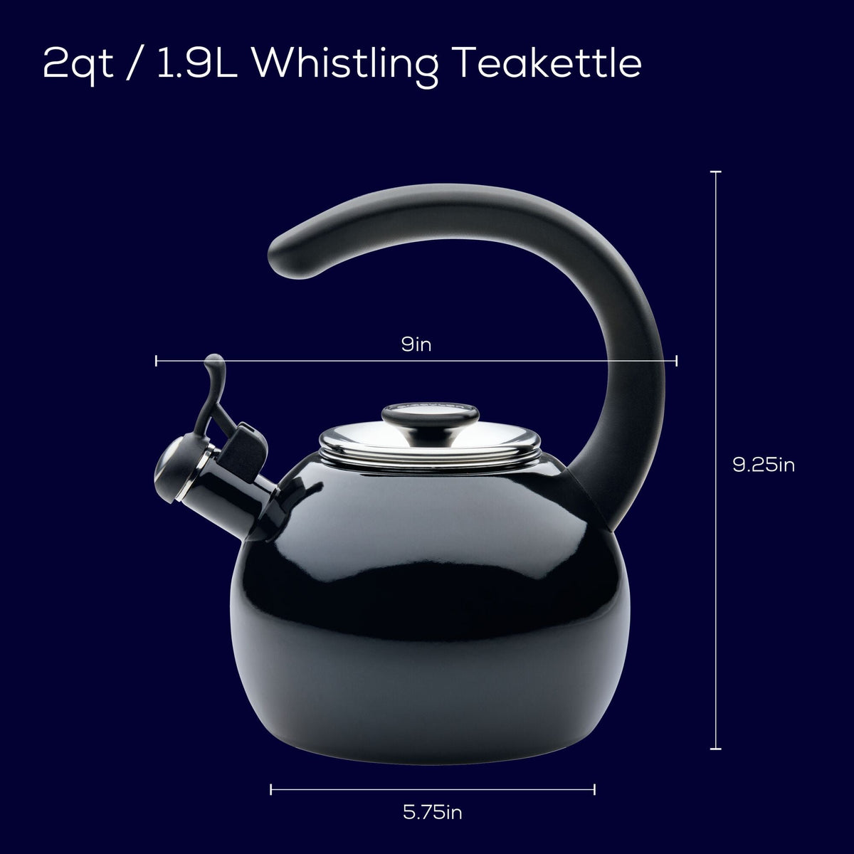 2-Quartal-Pfeifen Teakettle mit Flip-Up-Spout