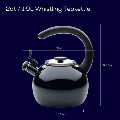 2-Quartal-Pfeifen Teakettle mit Flip-Up-Spout