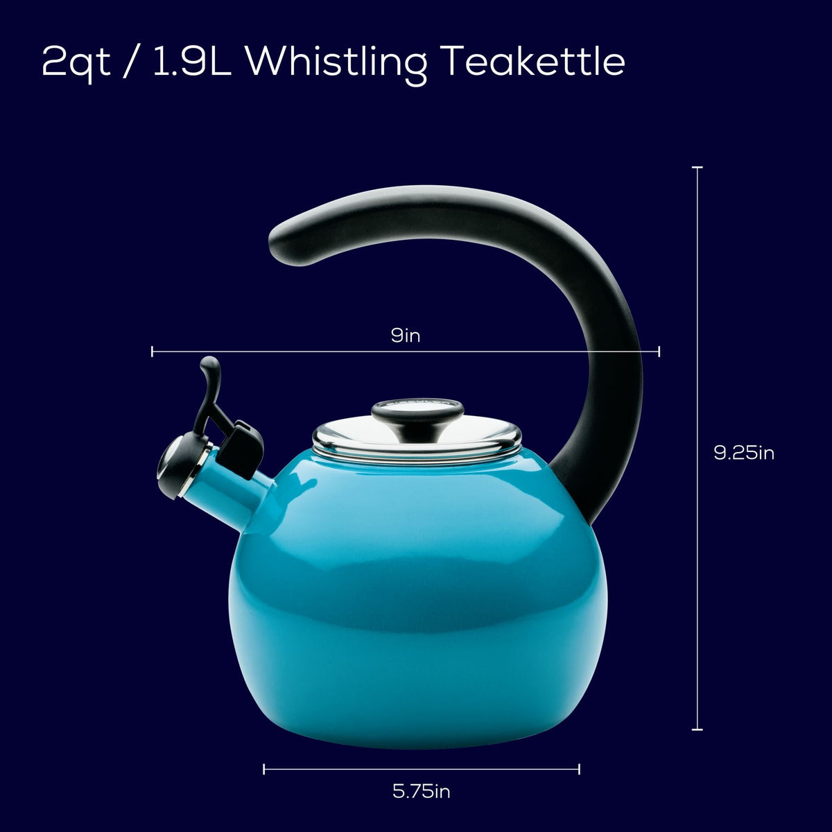 2-Quartal-Pfeifen Teakettle mit Flip-Up-Spout