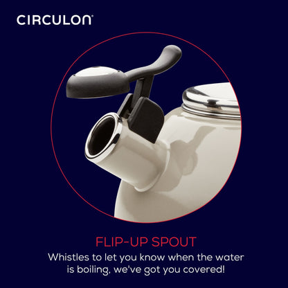 2-Quartal-Pfeifen Teakettle mit Flip-Up-Spout