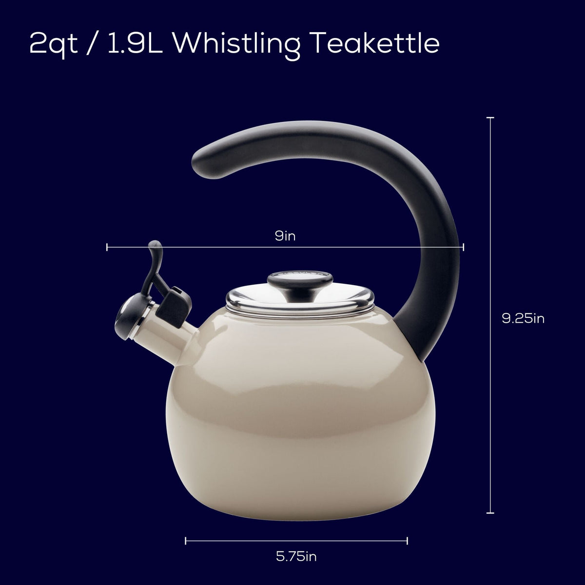 2-Quartal-Pfeifen Teakettle mit Flip-Up-Spout