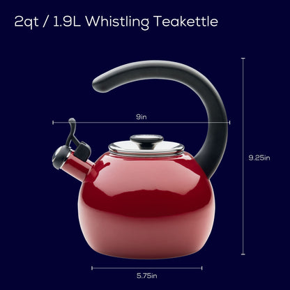 2-Quartal-Pfeifen Teakettle mit Flip-Up-Spout