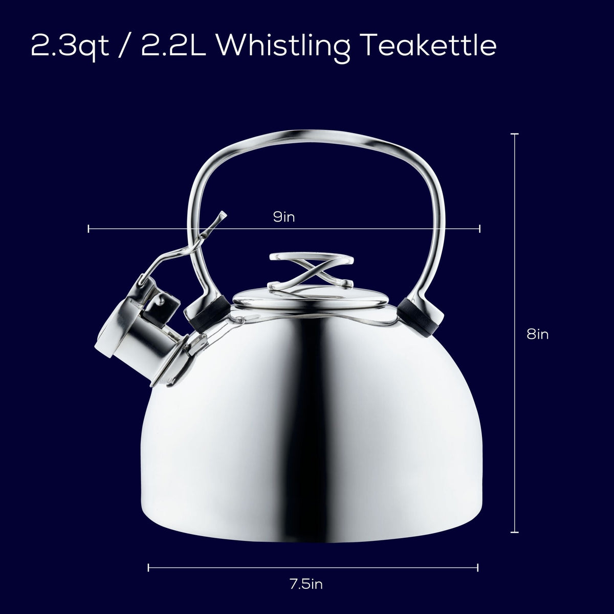 2.3-Quartal-Pfeifen Teakettle mit Flip-Up-Spout