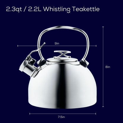 2.3-Quartal-Pfeifen Teakettle mit Flip-Up-Spout