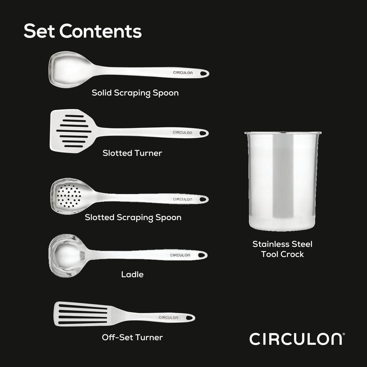 6-Stück-Tool und Crock Set