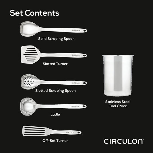 6-Stück-Tool und Crock Set