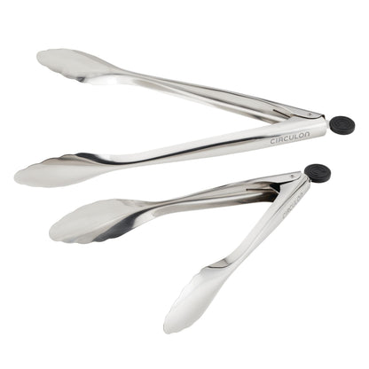 2-Piece Stainless Steel Tongs Set