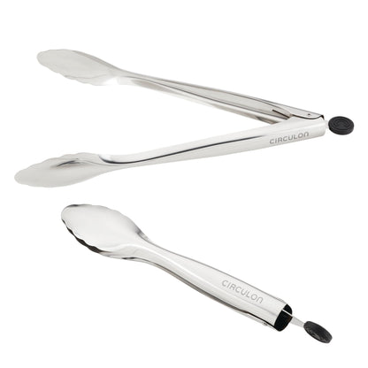 2-Piece Stainless Steel Tongs Set