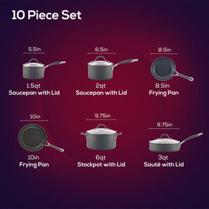 10 Stück Nonstick-Kochgeschirr-Set