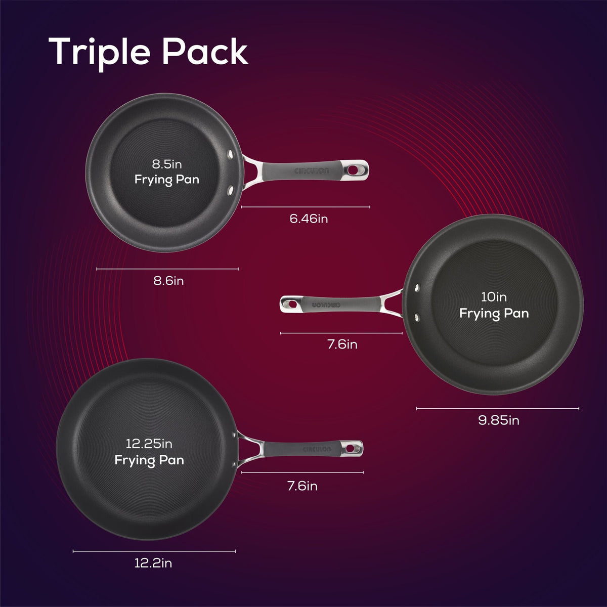 3-Piece Nonstick Frittierpfannen-Set