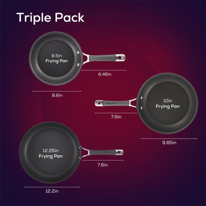 3-Piece Nonstick Frittierpfannen-Set