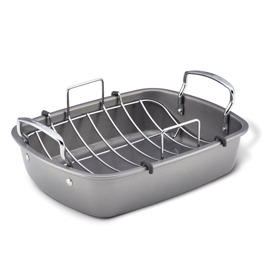 Röstpfanne mit Rack: Nonstick Roaster