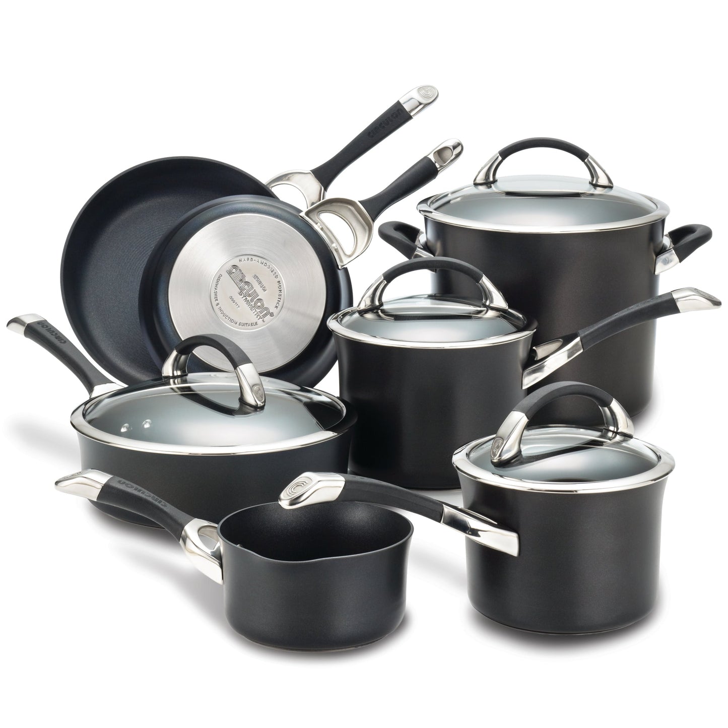 11-Stück-Kochgeschirr-Set: Nonstick & Hard-Anodized